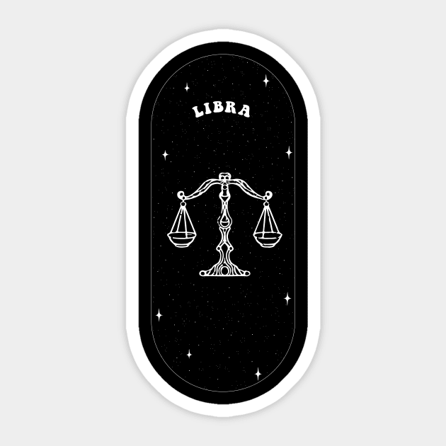 Libra Zodiac Sign - Astrological sign Sticker by CatchyFunky